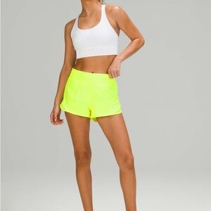 Lululemon Athletica Neon Lime Athletic Shorts (🚨LOW-RISE VERSION🚨)
